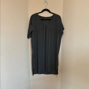 Madewell Black and White Striped Dress
